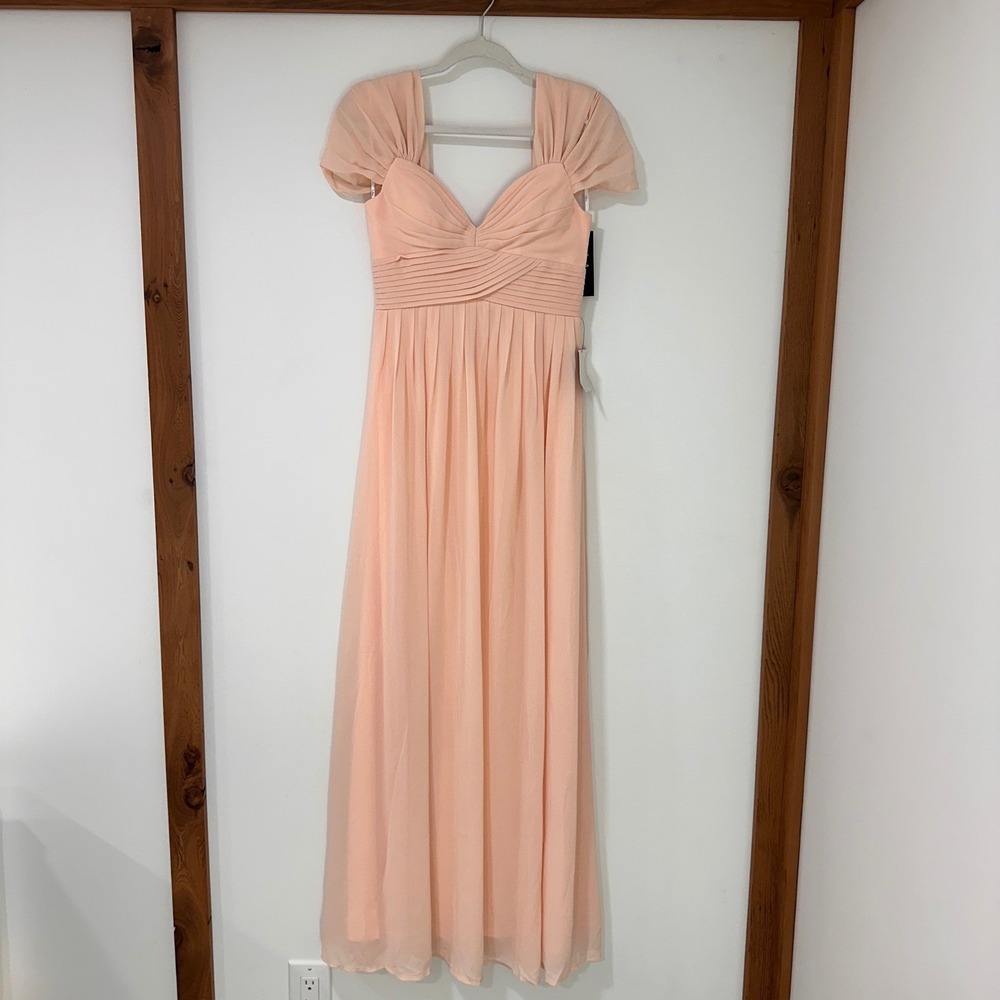 Lulus Make Me Move Blush Pink Women Size S Maxi‎ Dress Wedding Guest Cottagecore